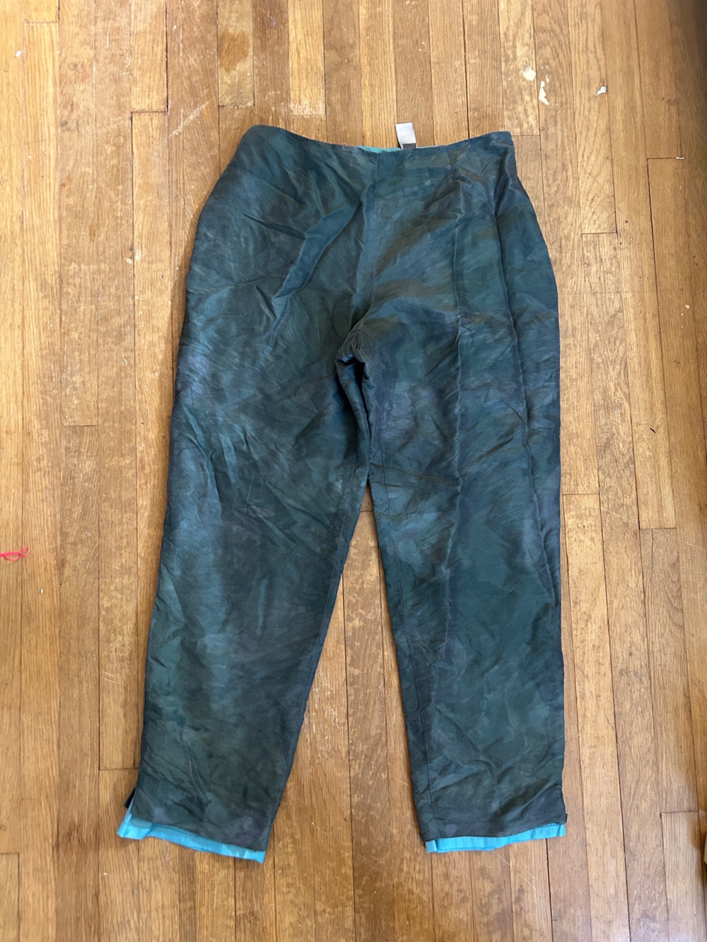 villager dyed silk tapered pants